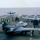 F9F-2 Panthers fighters of fighter squadron VF-93 Blue Blazers launch for a mission over Korea from the aircraft carrier USS Philippine Sea (CV-47) during the Korean War. (US Navy)